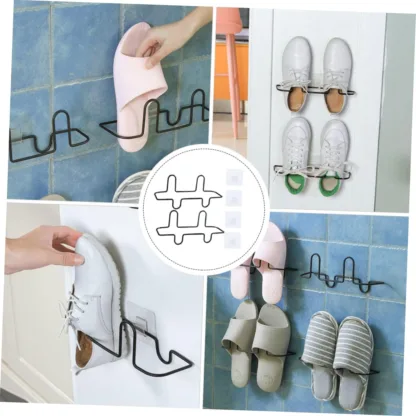 Wall Mounted Metal Shoe Storage Rack