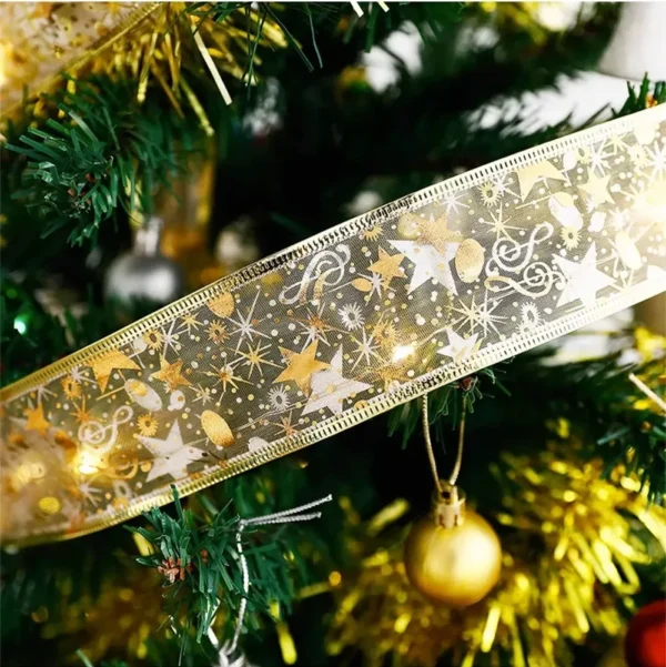 Christmas Ribbon Fairy Light Christmas Decoration DIY Bows String Light 6