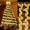 Christmas Ribbon Fairy Light Christmas Decoration DIY Bows String Light 1