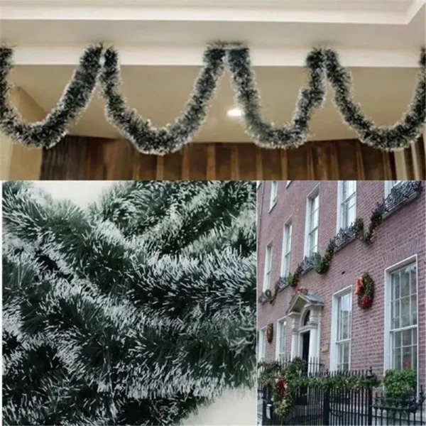 2M Christmas Eve Decoration Bar Tops Ribbon Garland Christmas Tree Kitchen Ornaments Wedding Party Christmas Decoration Prop 3