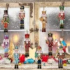 12pcs Christmas Nutcracker Soldier Wooden Pendant Xmas Tree Hanging Ornament 3
