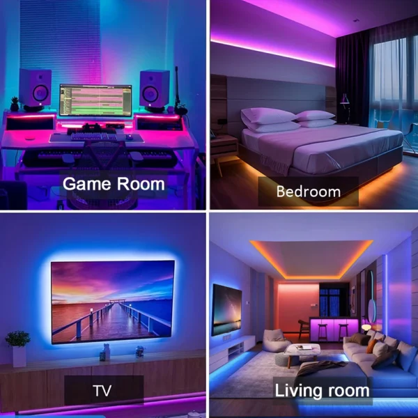 RGB Led Strip Lights 5m 10m 20m 30m Led Room Light with APP Control Flexible Ribbon 6