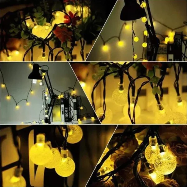 Solar String Lights Outdoor Crystal Fairy Light 3