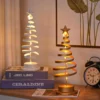 Artificial Christmas Lights Tree Fairy Lamp Tree Metal Spiral Star Lighting Holiday For Home Living Room Decorations Night Lamp 2