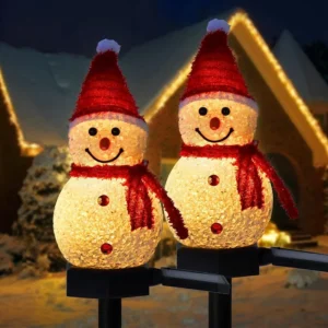 Christmas Snowman Solar Light Stake 1