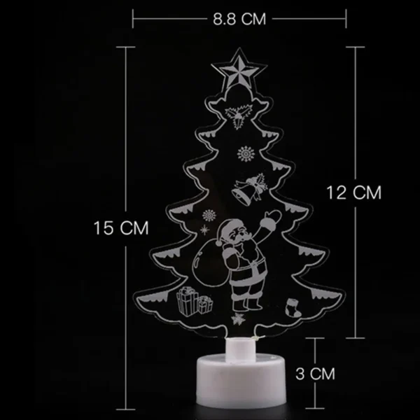 LED Mini Night Lights Colorful Flashing Lights Snowman Lamp Christmas Ornament Birthday Party New Year's Decor Festive Lighting 6