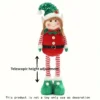 Classic Stretchable Elf Figurine, Festive Polyester Wall Hanging 6