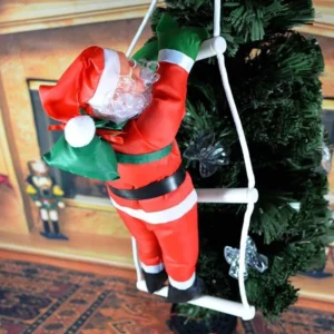 Santa Claus Climbing Ladder Rope Hanging Pendant 1