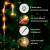 solar powered garden cane lights, 8-function waterproof 2