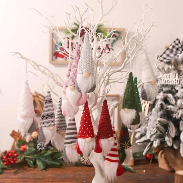 Christmas Hanging Decorations, Swedish Handmade Plush Tree Ornaments 3