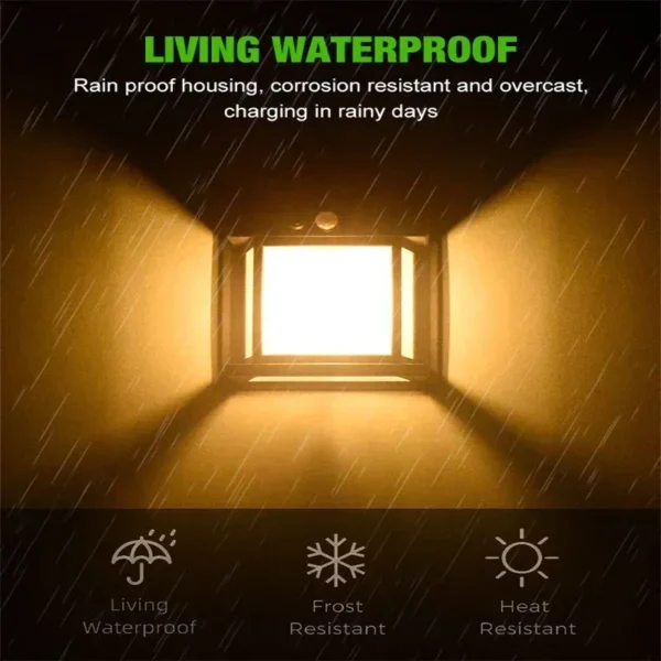 Solar-Powered Waterproof Outdoor Wall Light with Motion Sensor 5