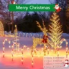 solar powered garden cane lights, 8-function waterproof 6
