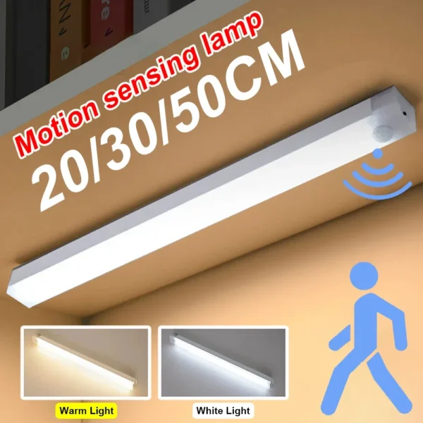 LED Motion Sensor Light Wireless LED Night Light Type C Rechargeable Light Cabinet Wardrobe Lamp Staircase Backlight For Kitchen 1