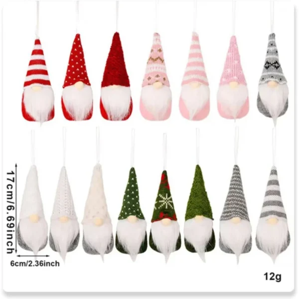 Christmas Hanging Decorations, Swedish Handmade Plush Tree Ornaments 2