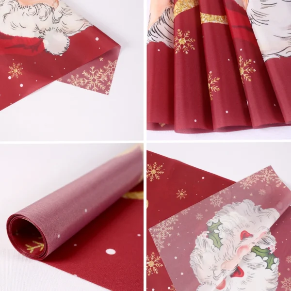 Santa Claus Christmas Table Runner Christmas Decorations For Home 2025 Xmas Table Flag Navidad Noel Gifts New Year Tablecloth 6