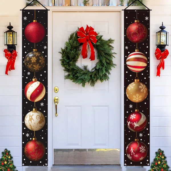 Christmas Hanging Door Banner Merry Christmas Decoration for Home 2025 Xmas Door Decor Navidad Notal Noel Ornament New Year 2026 6