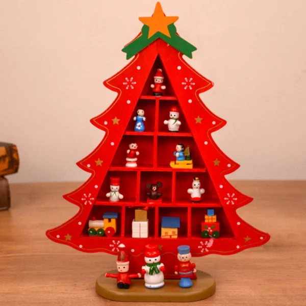 Wooden Christmas Tree Creative Scene Layout Ornaments 2