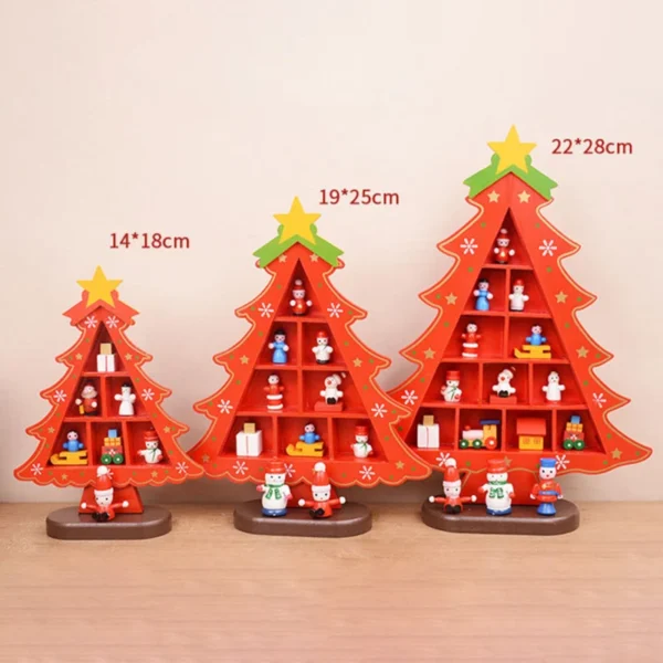 Wooden Christmas Tree Creative Scene Layout Ornaments 6