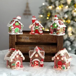Christmas Gingerbread Small House Pendant Hanging Ornament 1