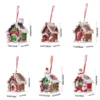 Christmas Gingerbread Small House Pendant Hanging Ornament 6