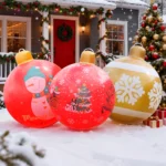 1PC Inflatable Christmas Ornaments Balls Large PVC Holiday Inflatables Decorated Ball 1