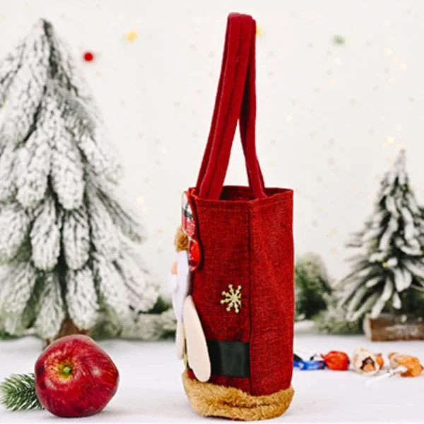 1-20PCS Christmas Gift Bags Handbags Tote Bags Candy Bags Snowman Bear Gift Bags Storage Bags Christmas Decoration 4