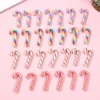 10/30/50Pcs Mini Candy Cane Christmas Decoration Red White Resin Candy 4