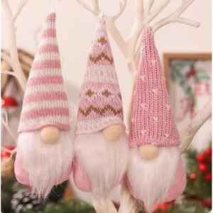 Christmas Hanging Decorations, Swedish Handmade Plush Tree Ornaments 1