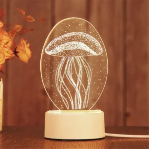 Jelly fish Night Light Creative Acrylic LED Table Lamp 7