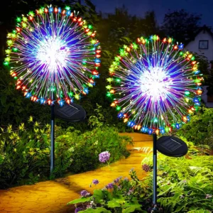 Solar Lights for Outdoor Garden 60/200/420LED Dandelion Lighting Stake Solar Firework Light 1