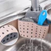 Sink Holder Hanging Drain Basket Adjustable Soap Sponge Shelf Organizer 4