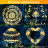 Solar Lights for Outdoor Garden 60/200/420LED Dandelion Lighting Stake Solar Firework Light 5
