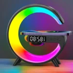 Multifunction Wireless Charger Stand Pad RGB Light Alarm Clock Speaker 1