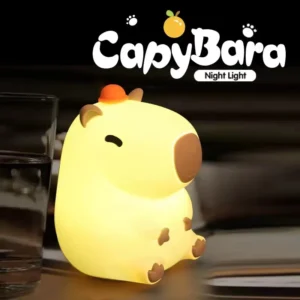 Cute Capybara Night Light Silicone USB Rechargeable 1