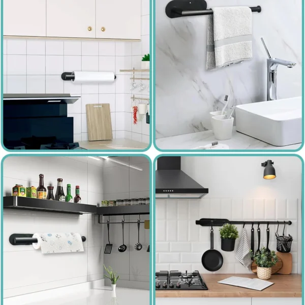 Kitchen Paper Towel Holder Adhesive Tissue Hanger 2