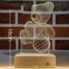 Owl Night Light Creative Acrylic LED Table Lamp 6