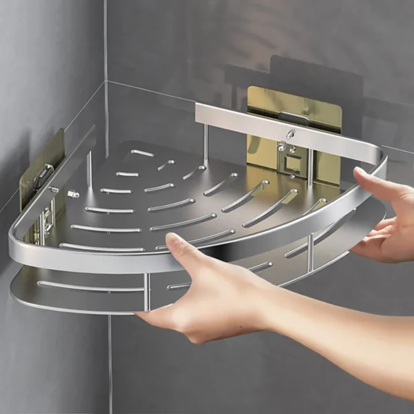 Wall mounted shower shampoo rack 6