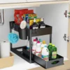 2 Tier Under Sink Organizer Sliding Cabinet Basket 2