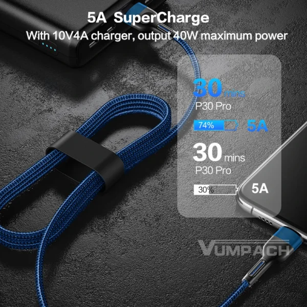 Vumpach usb type c cable Fast Charging Data Cord Charger cable c For iphone 15 Samsung s21 A51 xiaomi mi 10 redmi huawei Cable 4