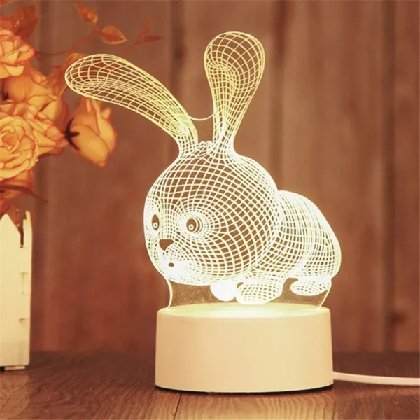 Half Moon Night Light Creative Acrylic LED Table Lamp 5