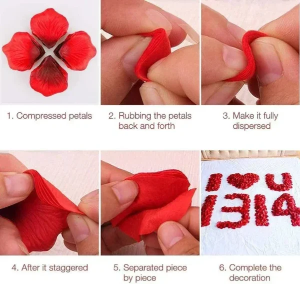 2000/100Pcs Artificial Fake Rose Petals Colorful Simulation Silk Rose Petal For Valentines Day Wedding Party Romantic Decoration 6