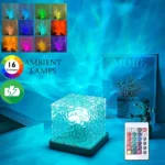 RGB 16 Colours Night Light Remote Ocean Wave Projection Lamp Aurora Projector 1