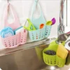 Sink Holder Hanging Drain Basket Adjustable Soap Sponge Shelf Organizer 3