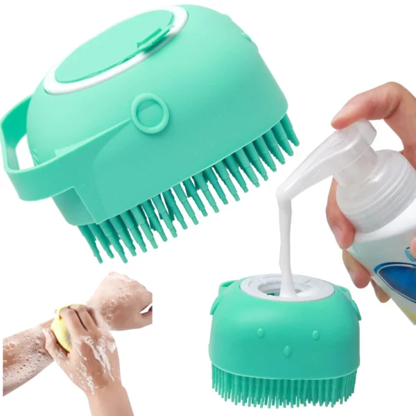 Silicone Shampoo Bath Brush Massage Comb 1