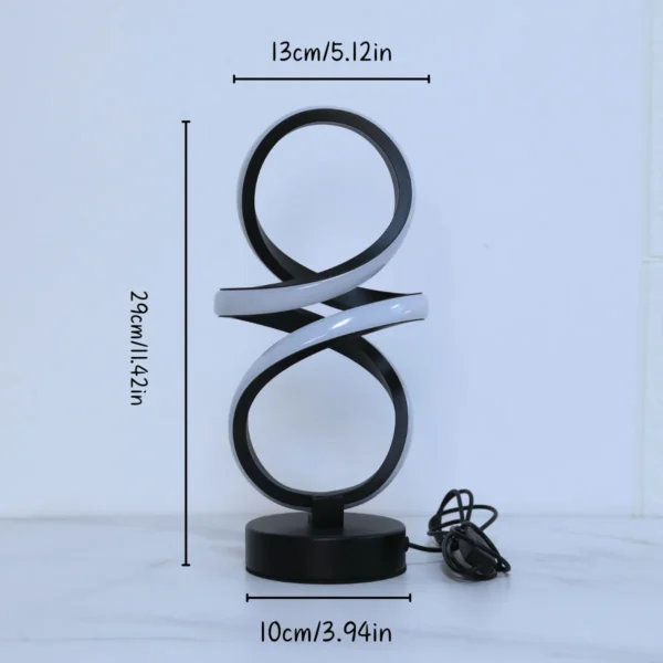 USB Creative spiral LED table lamp, adjustable in 3 colours 6