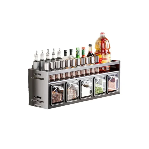 Kitchen Spice Shelf Wall-mounted Storage Rack 6