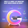 Multifunction Wireless Charger Stand Pad RGB Light Alarm Clock Speaker 3