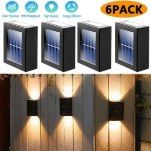 Solar Up and Down Spot Lights Outdoor, Street Wall Light Lamp Solar Powered Sunlight Waterproof Solar Lamp Garden Decorative 1