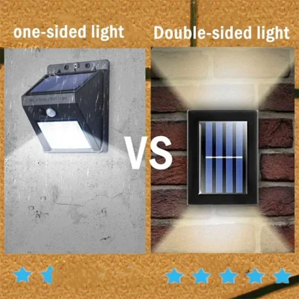 Solar Up and Down Spot Lights Outdoor, Street Wall Light Lamp Solar Powered Sunlight Waterproof Solar Lamp Garden Decorative 6