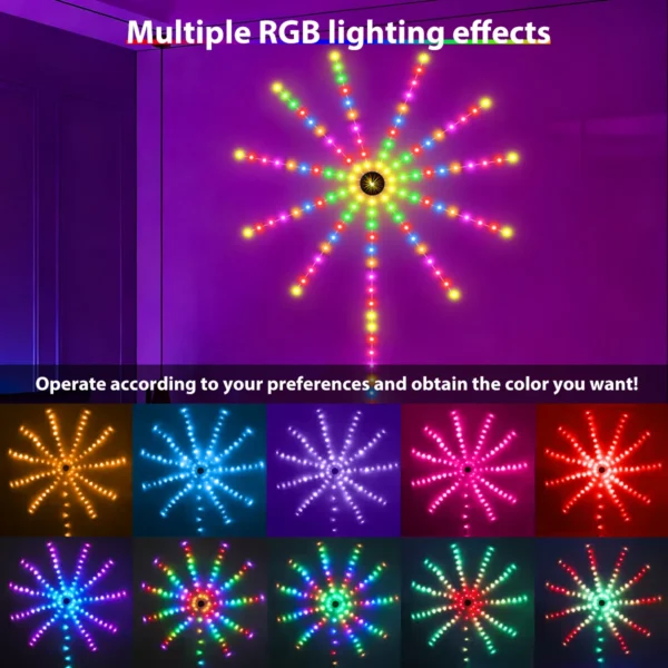 RGB Firework Flexible LED Strip Lights 5V USB With Bluetooth Remote Voice 2